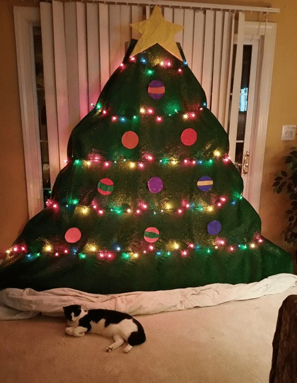 Christmas Trees Safe From Asshole Dogs And Cats. 